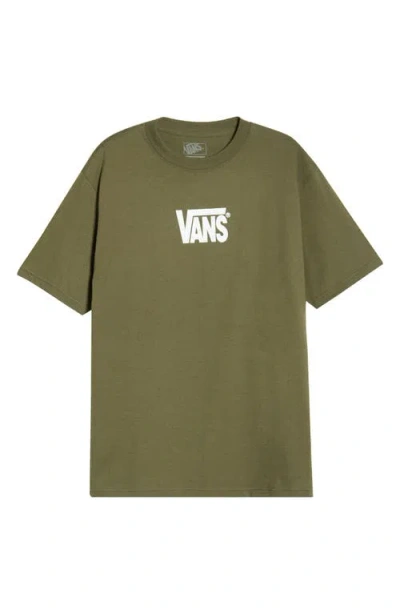 Vans Stretch Logo Cotton Graphic T-shirt In Green