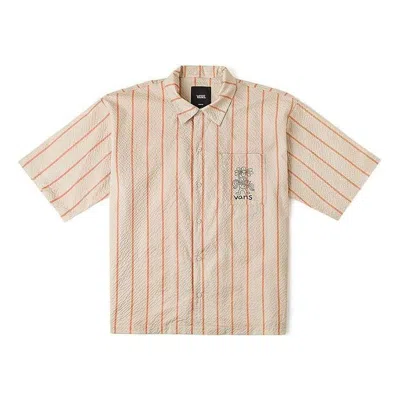 Vans Stripe Short-sleeved Shirts 'orange Tan'