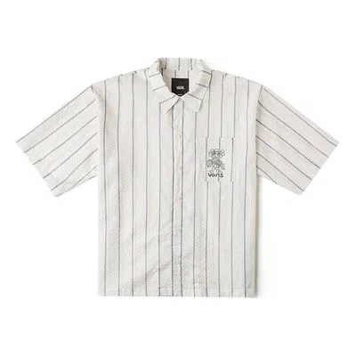 Vans Stripe Short-sleeved Shirts 'white Blue'