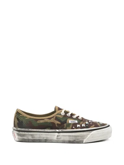 Vans Studded Camouflage-print Sneakers In Green
