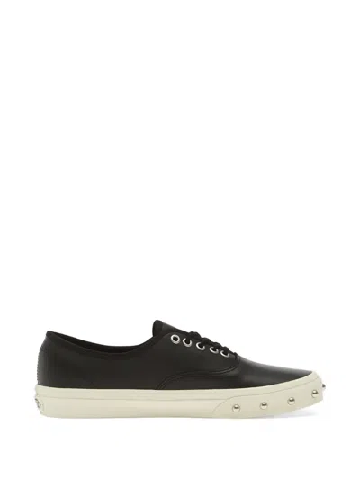 Vans Stud-embellished Leather Sneakers In Black