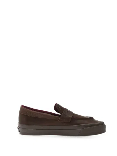 Vans Stud-embellished Leather Sneakers In Brown