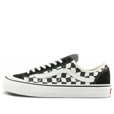 Vans Style 136 Decon Vr3 Sf Casual Low Top Skateboarding Shoes Unisex Black White Grid
