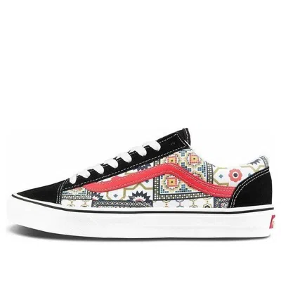 Vans Style 36 Moroccan Tile Check Skate Shoes Black/red