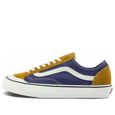 Vans Style 36 Splicing Contrasting Colors Low Tops Casual Skateboarding Shoes Unisex Navy Blue Yello