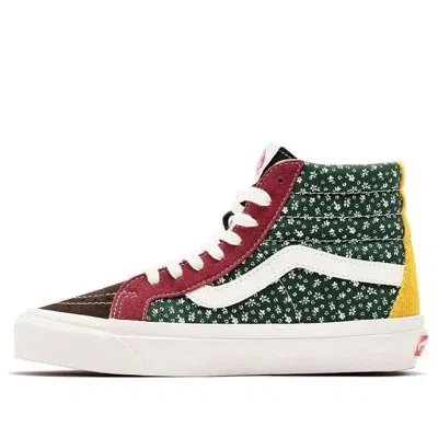Vans Style 38 Cozy Skateboarding Shoes Unisex Green Red In Multi
