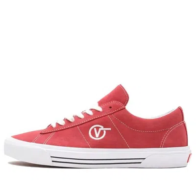 Vans Suede Sid V Logo Retro Low Tops Casual Skateboarding Shoes Unisex In Red