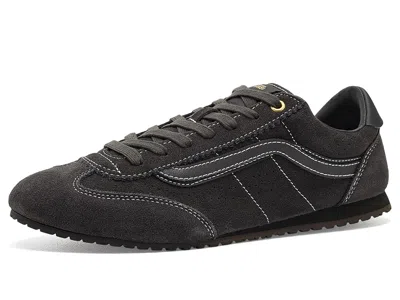 Vans Super Lowpro Athletic Shoes Faded Black/white: Men's 4.5 - Women's 6 Medium, Suede