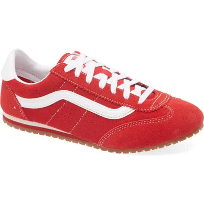 Vans Super Lowpro Racing Red Suede Leather Sneakers