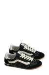 Vans Super Lowpro Black Suede Leather Sneakers In Black