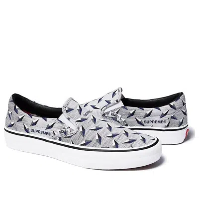 Vans Supreme X Classic Slip-on Pro 'diamond Plate White'