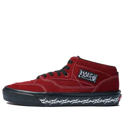 Vans Supreme X Half Cab 'barbed Wire - Burgundy' In Red