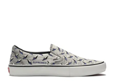 Vans Supreme X  Classic Slip-on Pro 'diamond Plate White'