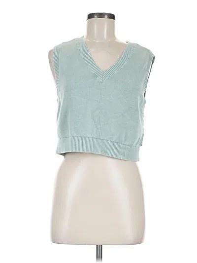 Pre-owned Vans Sweater Vest In Teal