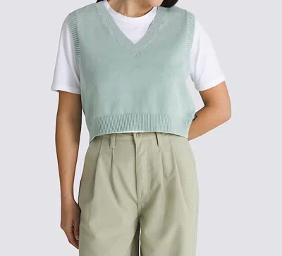 Vans Syd Sweater Vest In Mist Blue In Multi