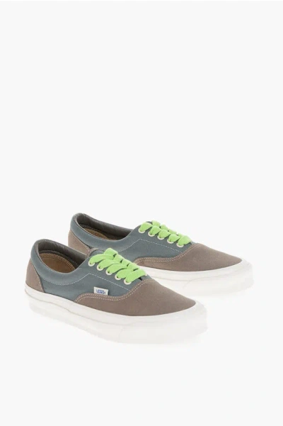 VANS TAKAHAYASHI SUEDE AND FABRIC LOW-TOP SNEAKERS WITH REMOVABLE