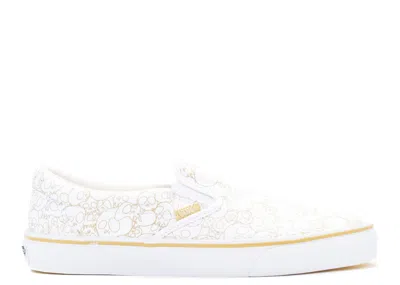 Vans Takashi Murakami X  Slip-on Lx 'gold Skull' In White