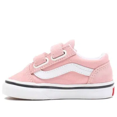 Vans (td)  Old Skool Velcro 'powder Pink' In Multi