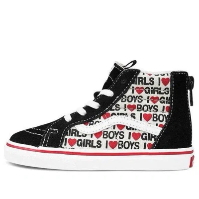 VANS (TD) VANS SK8-HI ZIP 'I HEART PRINT'