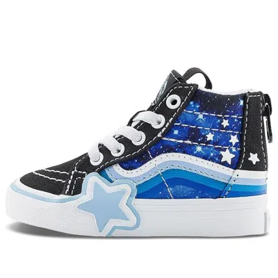 Vans (td)  Sk8-hi Zip Rainbow Star 'glow Galaxy Black Blue' In Multi