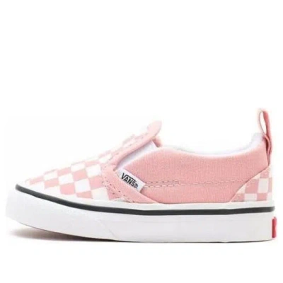 Vans (td)  Slip-on Velcro 'powder Pink Checkerboard'