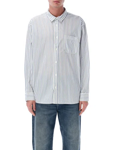 Vans Textured Long Sleeve Button-up Shirt - Relaxed Fit In White