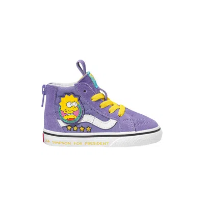 Pre-owned Vans The Simpsons X Sk8-hi Zip Td 'lisa 4 Prez' | Purple | Infant Size 5