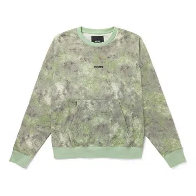 Vans Tie Dye Loose Round Neck Pullover Couple Style Green