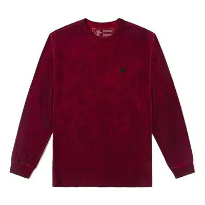 Vans Tie-dye Round Neck Long Sleeve T-shirt 'beugundy' In Red