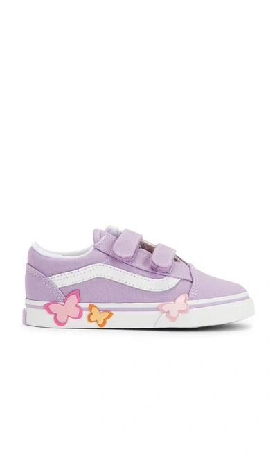 Vans Toddler Old Skool V Butterfly In Purple
