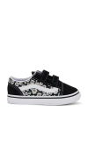 Vans Toddler Old Skool V In Daisies Black & White
