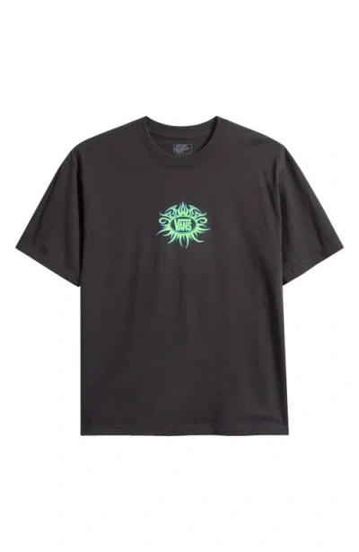 Vans Torched Cotton Graphic T-shirt In Black