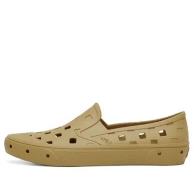 Vans Trek Slip-on Low Tops Casual Skateboarding Shoes Unisex Yellow In Brown