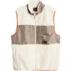 Vans Trevor High Pile Fleece Vest In Oatmeal/ Bungee Cord