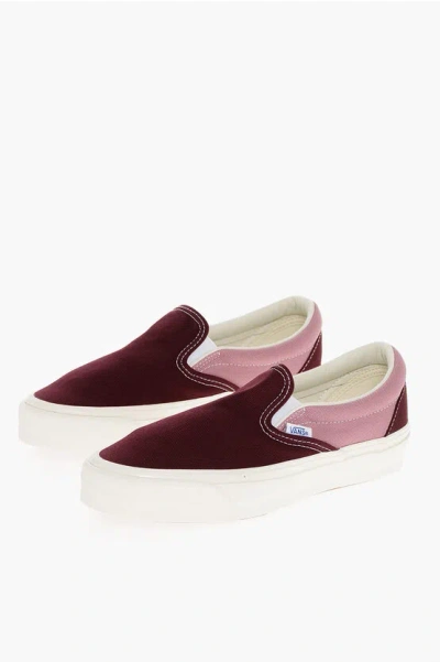 Vans Two-tone Reissue 98 Low-top Sneakers In Burgundy