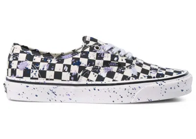 Pre-owned Vans Ua Authentic 44 Dx Anaheim Factory Checkboard Sneakers In Splatter Embroidery/checkerboard