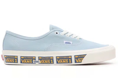 Pre-owned Vans Ua Authentic 44 Dx Anaheim Factory Sneakers In Vanity Plate/light Blue