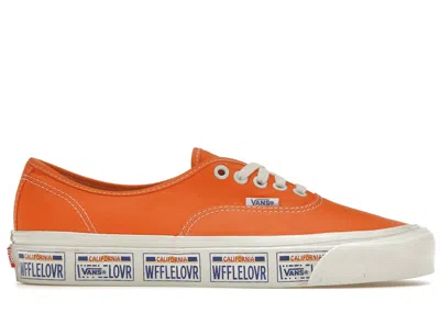 Pre-owned Vans Ua Authentic 44 Dx Anaheim Factory Sneakers In Vanity Plate/orange Tiger
