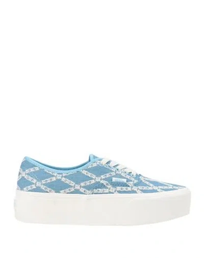 Vans Ua Authentic Stackform Woman Sneakers Light Blue Size 6 Textile Fibers