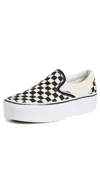 Vans Classic Slip-on Stackform 'checkerboard - Black White' In Checkerboardblack/ White