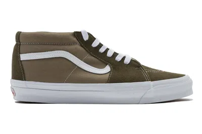 Pre-owned Vans Ua Og Sk8-mid Lx Green White In Green/white