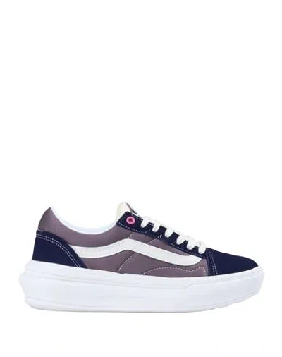 Vans Ua Old Skool Overt Cc Woman Sneakers Plum Size 8 Leather, Textile Fibers In Purple