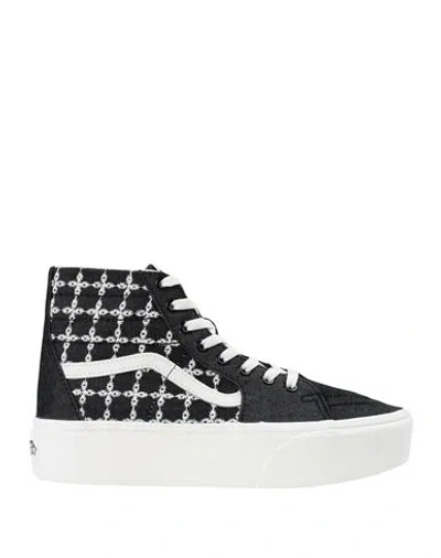 Vans Sk8-hi Embroidered Platform Sneakers In Schwarz