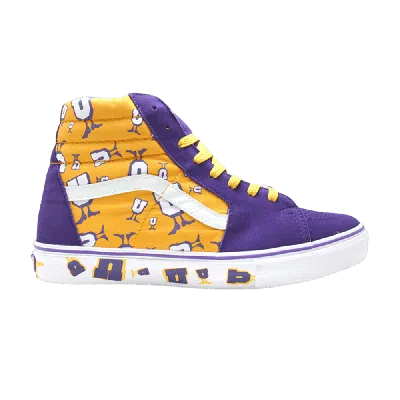 Pre-owned Vans Undefeated X Sk8 Hi Un 'lakers' In White