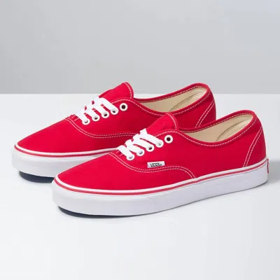 VANS UNISEX AUTHENTIC SHOES IN RED