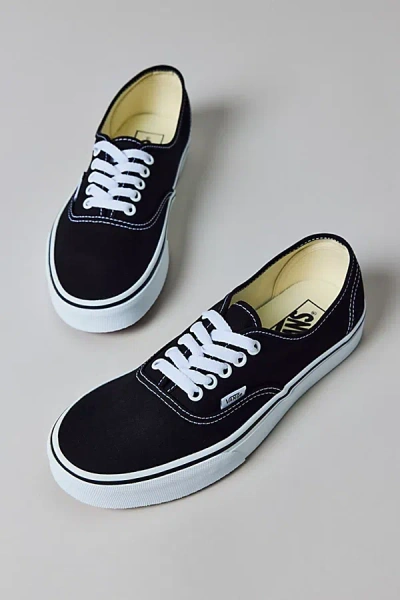 VANS UNISEX AUTHENTIC SNEAKER IN BLACK AT URBAN OUTFITTERS