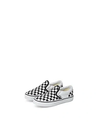 Vans Babies' Unisex Checkerboard Slip On Trainers - Walker, Toddler In Black/white Checkerboard