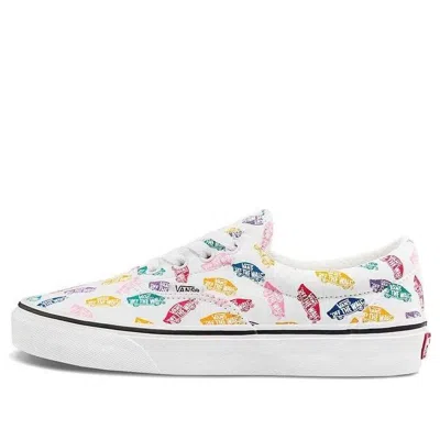Vans Unisex Era Low-top Printing Sneakers White Multi-color