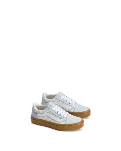 Vans Unisex Old Skool Gum Check Dawn Sneakers - Toddler, Little Kid In Blue