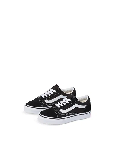Vans Unisex Old Skool Lace Up Sneakers - Toddler, Little Kid In Black/true White